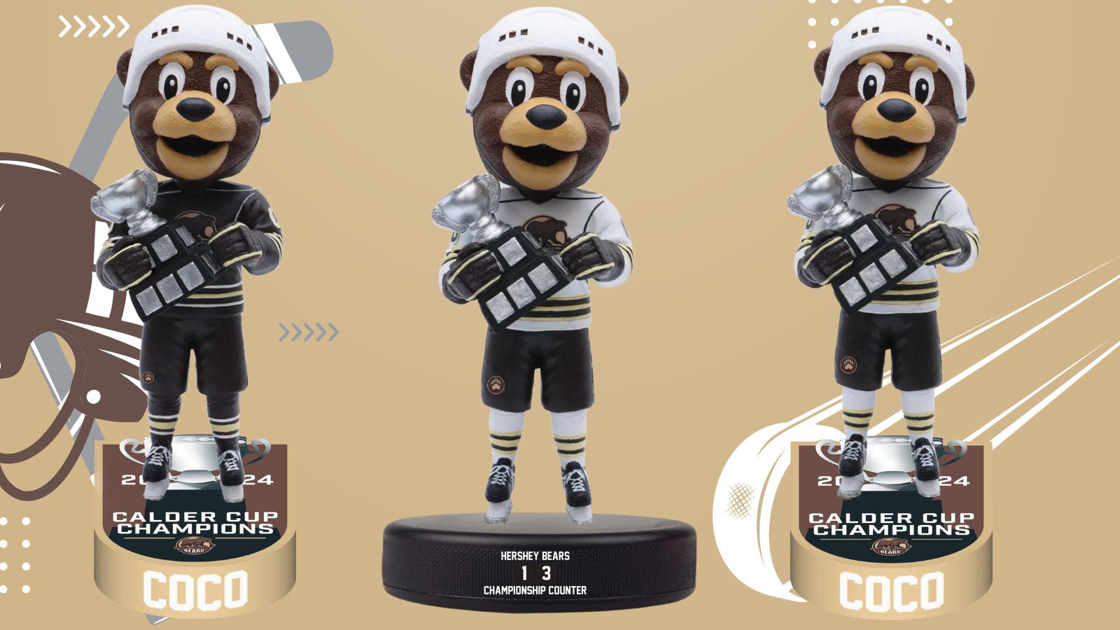 Bobble-Up: Hershey Bears 2024 AHL Champions Bobbleheads Unveiled