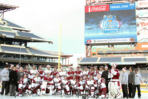 Photos from Hershey Bears Morning Skate before Outdoor Classic