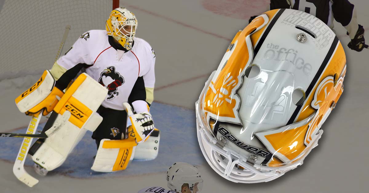 Wilkes-Barre/Scranton Penguins Goalie Casey DeSmith Gets “The Office” Themed Masks