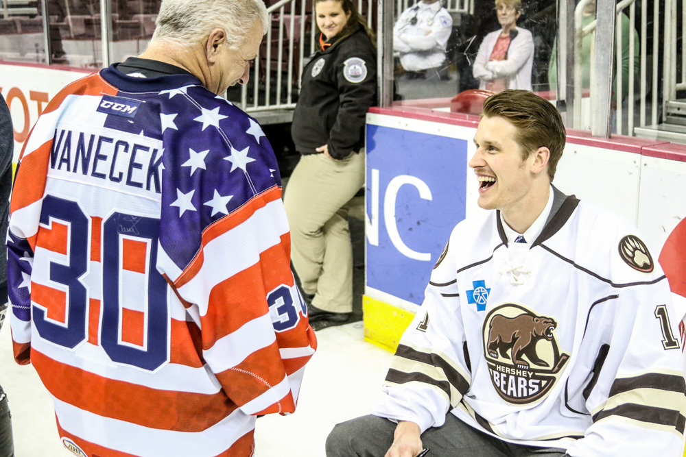 Adam Carlson Shares A Laugh With A Fan Who Recently Purchased One Of The USA Jerseys