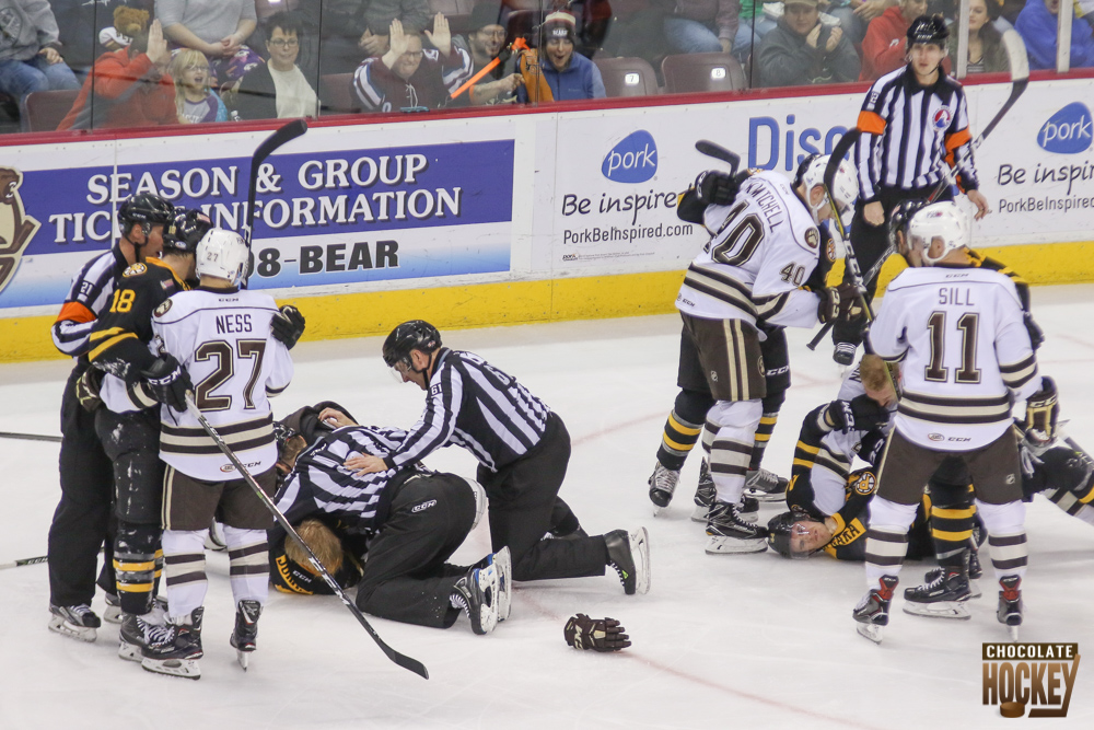 Hershey Bears Goalie Fight Pheonix Copley 100