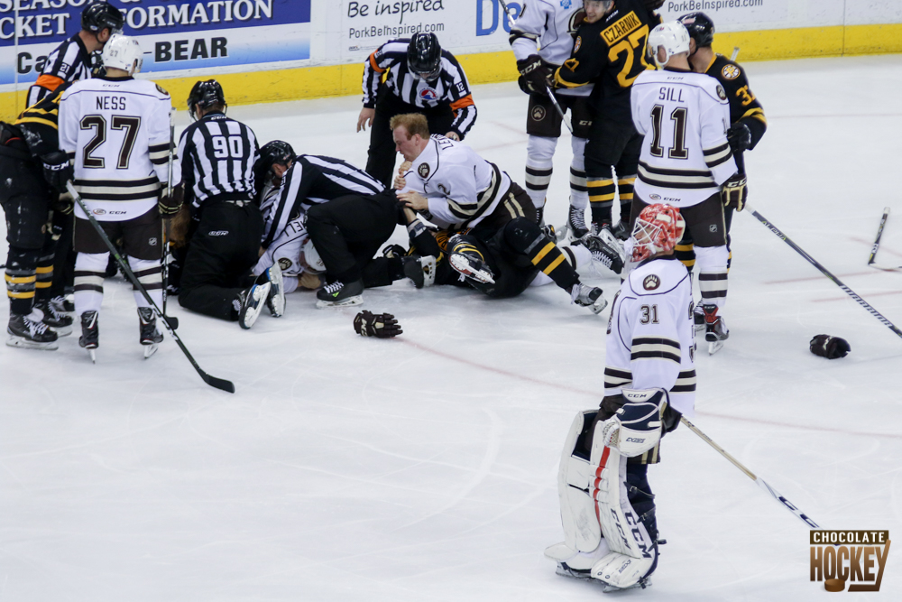 Hershey Bears Goalie Fight Pheonix Copley 101