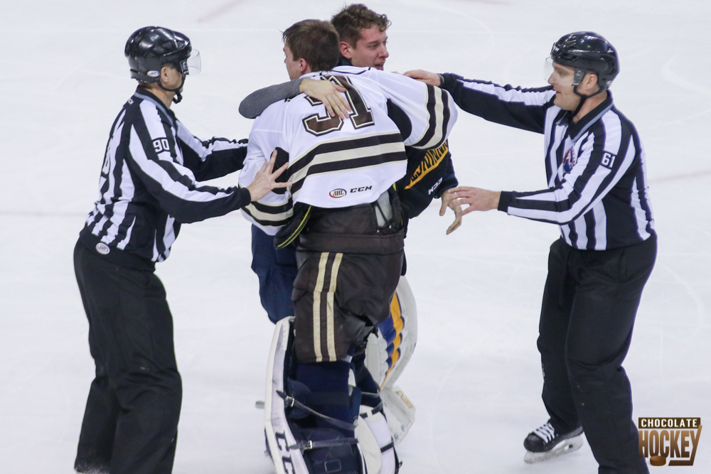 Hershey Bears Goalie Fight Pheonix Copley 105