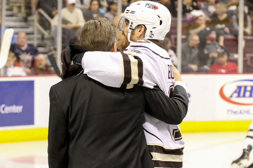 Yingst And Bourque Embrace After The Ceremony
