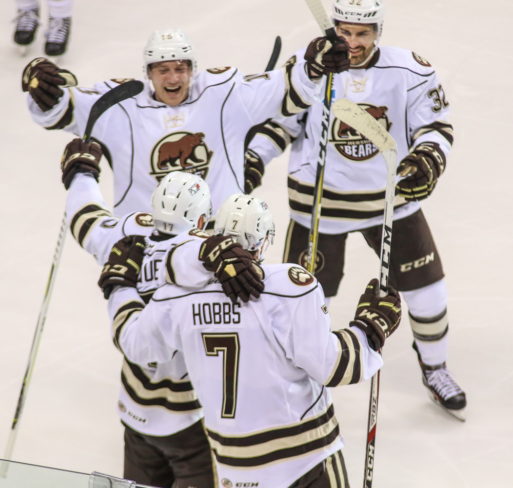 Boyd And Labrie Joins Teammates Bourque And Hobbs After Bourque's Home Opener Goal.