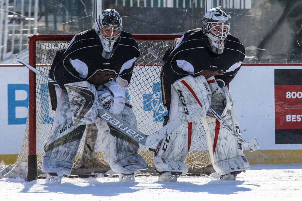Check out Pheonix Copley's and Vitek Vanecek's new Outdoor Classic masks