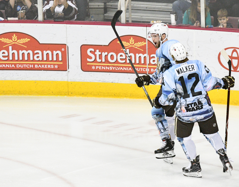 Riley Barber Celebrates His First Period Goal