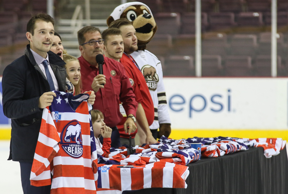 Up close and personal with the Hershey Bears Veterans Day jerseys